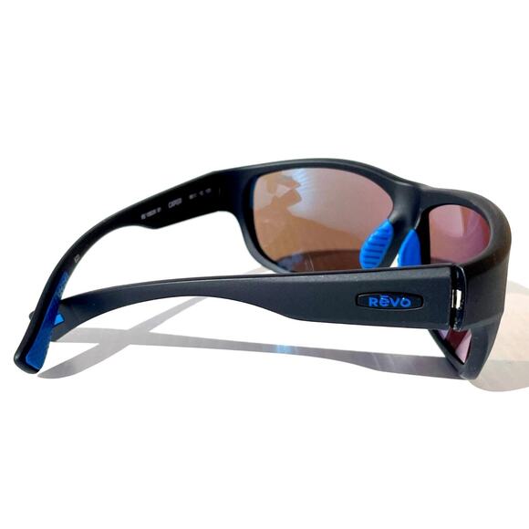 Revo CAPER Sunglasses POLARIZED Matte Black SuperFlex Blue Water Lens 1092 01 BL - Picture 6 of 13